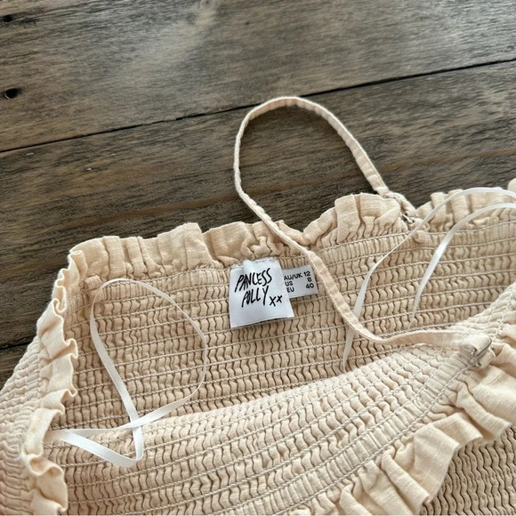 Princess Polly US size 8 Harper Lee Strapless Shorts Romper Playsuit smocked - Picture 6 of 9